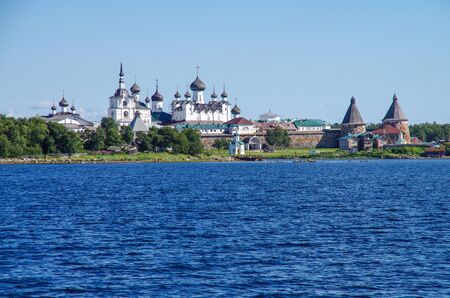 SOLOVKI, REPUBLIC OF KARELIA, RUSSIA - August, 2017: Solovki Monastery in summerのeditorial素材