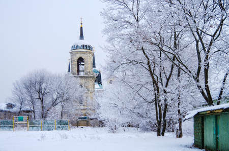 BYKOVO, MOSCOW REGION, RUSSIA - December, 2018: Church of Vladimir Icon of Mother of Godのeditorial素材