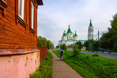 Yegoryevsk, Russia - August, 2019: Alexander Nevsky Cathedralのeditorial素材