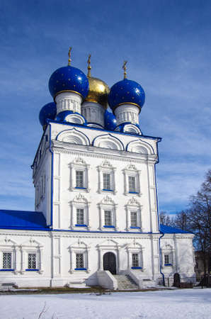 BRONNITSY, MOSCOW REGION, RUSSIA - MARCH, 2019: Cathedral complex of Bronnitsy. Cathedral of the Archangel Michaelのeditorial素材