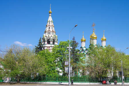 MOSCOW, RUSSIA - April, 2019: Church of Saint Nicholas in Khamovnikiのeditorial素材