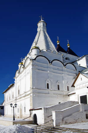 SERPUKHOV, RUSSIA - February, 2019:  Vvedensky Vladychny convent in winter sunny dayのeditorial素材