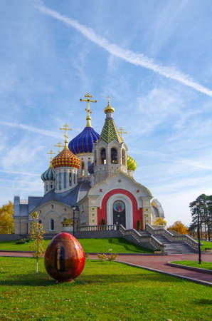 MOSCOW, RUSSIA - October, 2019: Church of the Holy Prince Igor of Chernigov located in the suburban village of Peredelkinoのeditorial素材