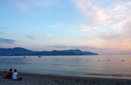 FETHIYE, TURKEY - June, 2019: Calis Beach on the Aegean Seaのeditorial素材
