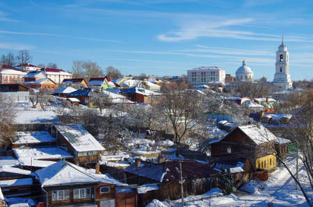 Serpukhov, Russia - February, 2019: Views of the city on a sunny winter dayのeditorial素材