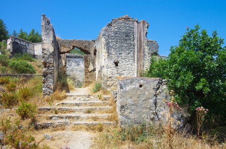 Ghost Town Kayakoy in Turkeyのeditorial素材