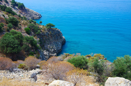 Coastline in Oludeniz, Turkeyのeditorial素材