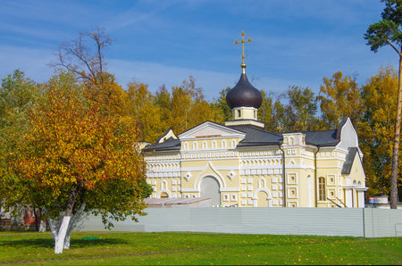 MOSCOW, RUSSIA - October, 2019: Patriarchal Metochion in autumn in the suburban village of Peredelkinoのeditorial素材
