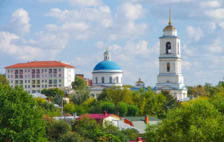 SERPUKHOV, RUSSIA - February, 2019: View of the city from the hillのeditorial素材