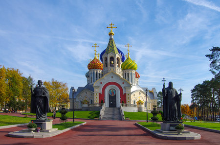 MOSCOW, RUSSIA - October, 2019: Church of the Holy Prince Igor of Chernigov located in the suburban village of Peredelkinoのeditorial素材