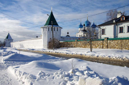 SERPUKHOV, RUSSIA - February, 2019: Vysotsky Monastery is a walled Russian Orthodox monasteryのeditorial素材