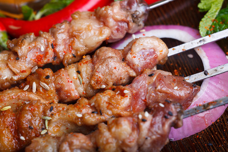 China food, roast mutton and beerの写真素材