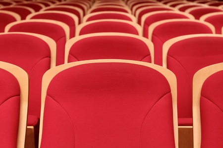 Concert Hall Red Chairsの写真素材