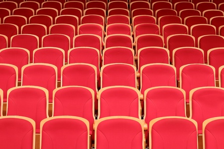Concert Hall Red Chairsの写真素材