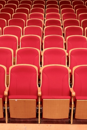 Concert Hall Red Chairsの写真素材