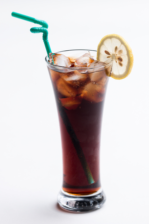 Soda drinks on white backgroundの写真素材