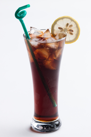 Soda drinks on white backgroundの写真素材