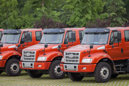 The truck, a truck parked in the parking lotのeditorial素材
