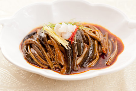 Braised eel, traditional Chinese cuisineの写真素材