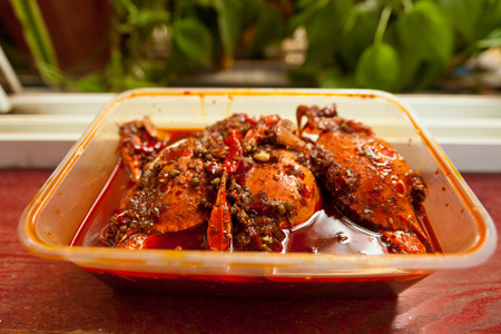 Chinese fast food, spicy crabの写真素材