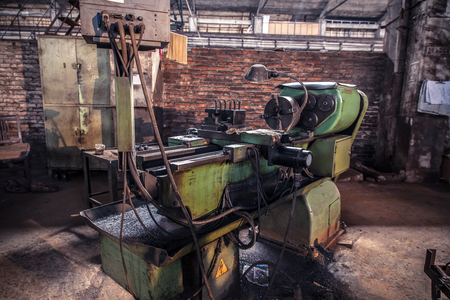 The old machine tool equipmentの写真素材