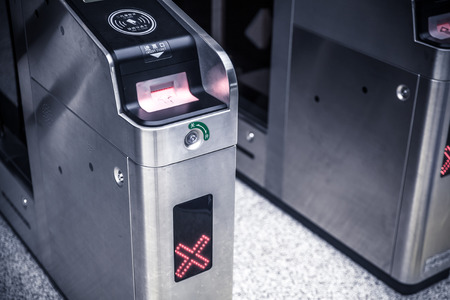 ticket validation machinesの写真素材