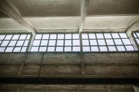Old factory buildings, spacious workshopの写真素材