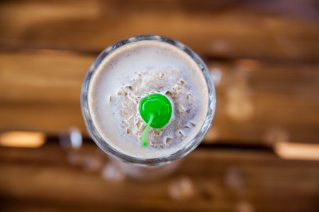 Summer drink in the cup, add ice