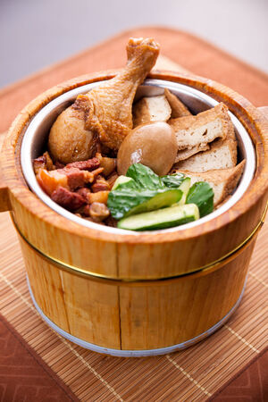 Steamed riceの写真素材