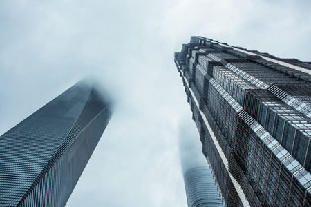 Shanghai international financial center, Jinmao Tower, Shanghai Centerのeditorial素材