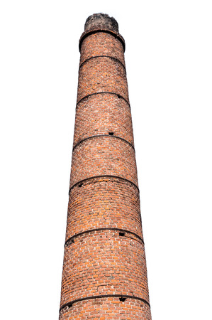 The chimney on white backgroundの写真素材