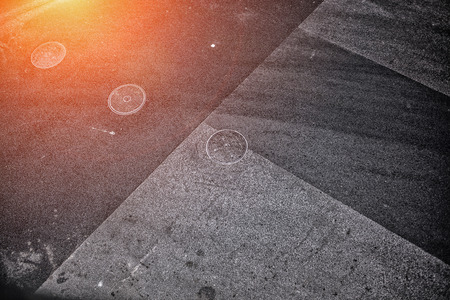 Asphalt road in the morningの写真素材