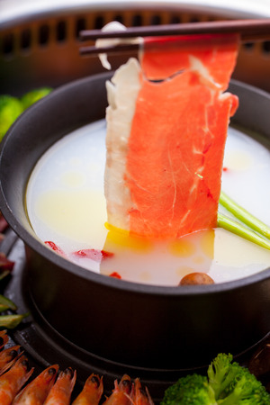 Barbecue and hot pot togetherの写真素材