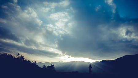 mountain rangeの写真素材