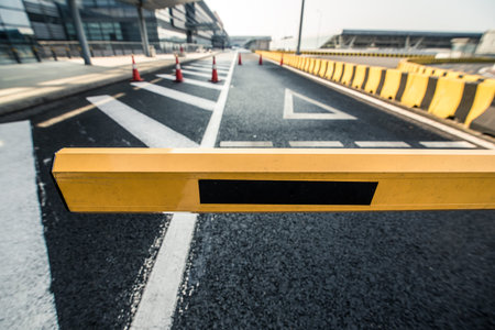 Empty highway, airport fast lane
