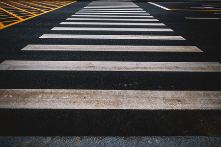 New asphalt texture with white dashed lineの写真素材