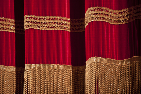 Waves of gold and red velvetの写真素材