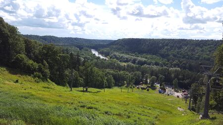 Upe Gauja, river Gaujaのeditorial素材