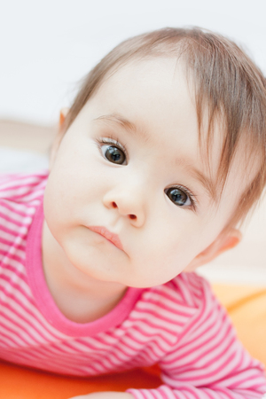 Portrait of very sweet little girl.の写真素材