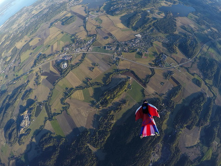 Wingsuit skydivingの写真素材