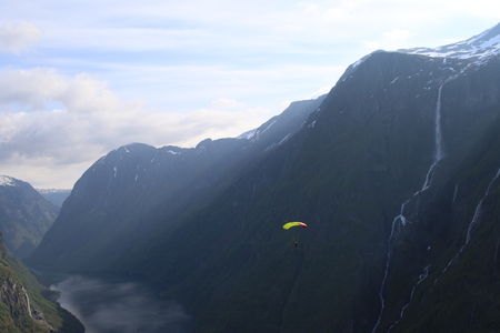 Skydiving in Norwayの写真素材