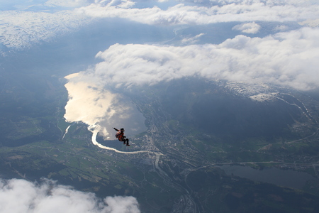 Skydiving in Norwayの写真素材