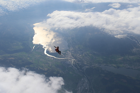 Skydiving in Norwayの写真素材