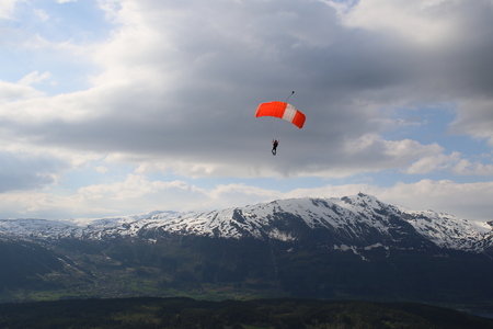 Skydiving in Norwayの写真素材