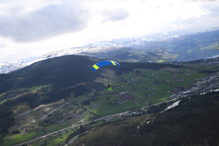 Skydiving in Norwayの写真素材