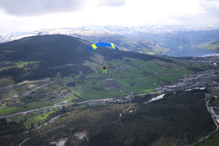 Skydiving in Norwayの写真素材