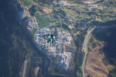Skydiving in Norwayの写真素材