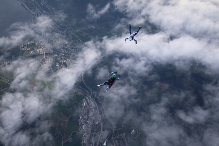 Skydiving in Norwayの写真素材