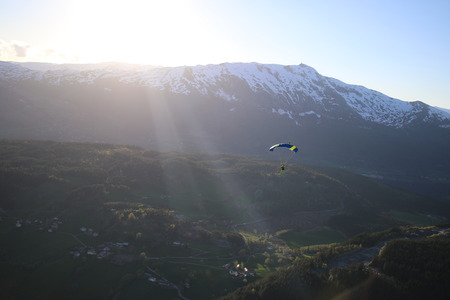 Skydiving in Norwayの写真素材