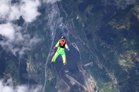 Skydiving in Norwayの写真素材